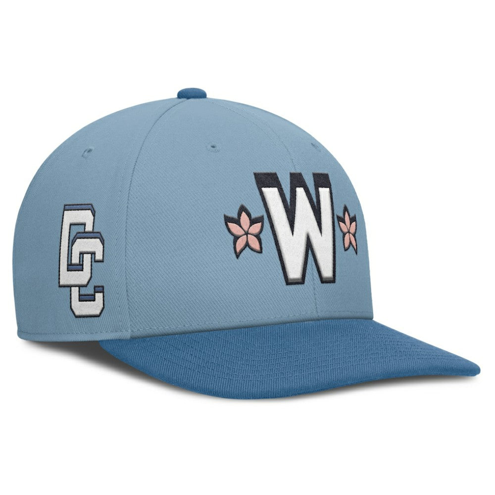 Washington Nationals Nike 2025 City Connect Pro Performance Snapback Hat - Light Blue/Blue - Nike Lifestyle