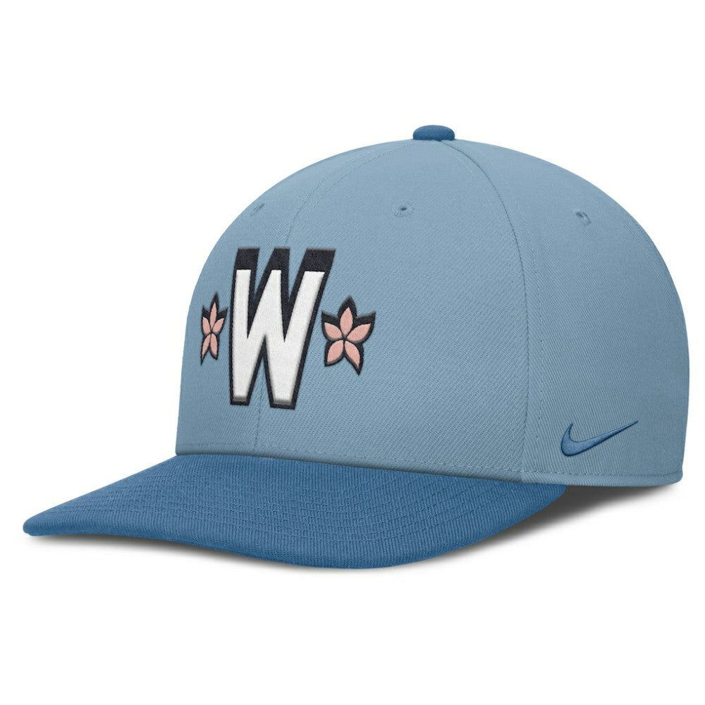 Washington Nationals Nike 2025 City Connect Pro Performance Snapback Hat - Light Blue/Blue - Nike Lifestyle