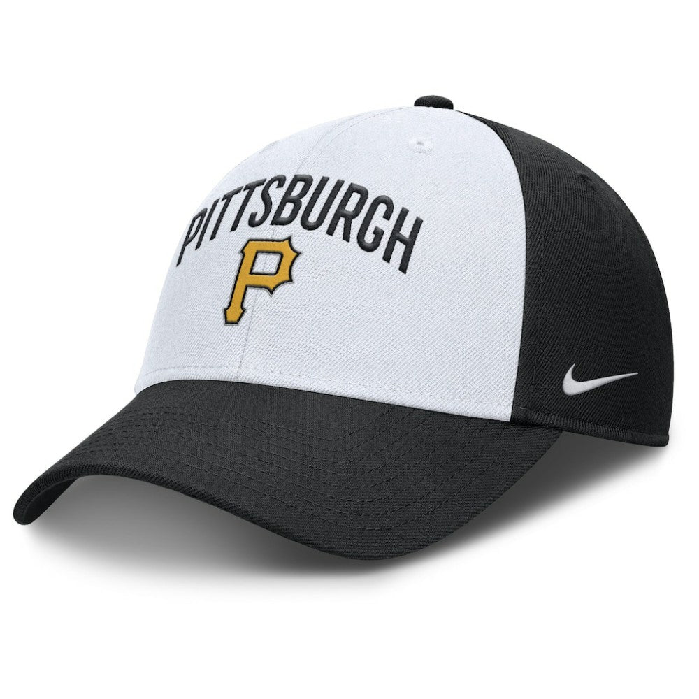 Pittsburgh Pirates Nike Club Performance Adjustable Hat - White/Black - Nike Lifestyle