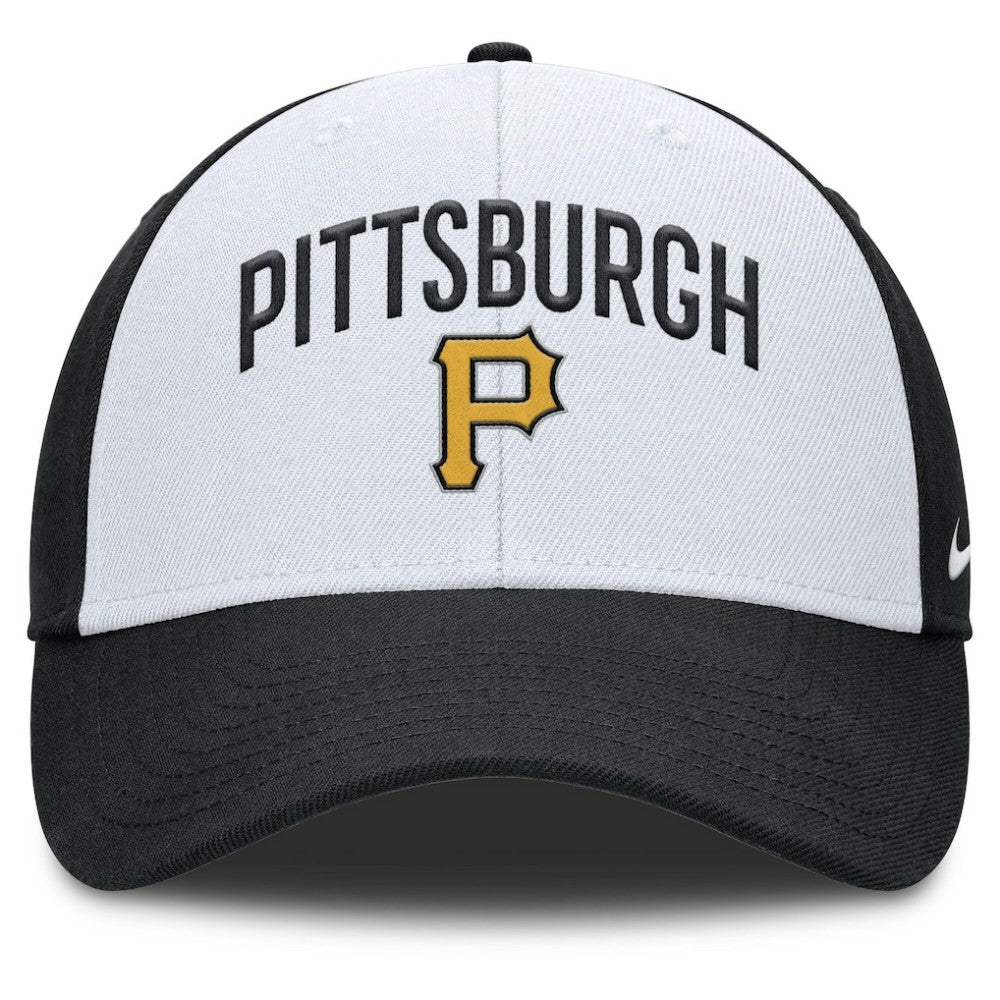 Pittsburgh Pirates Nike Club Performance Adjustable Hat - White/Black - Nike Lifestyle