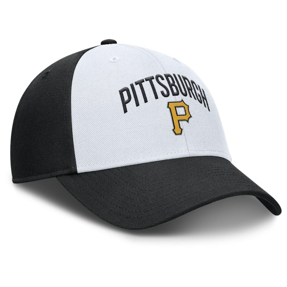 Pittsburgh Pirates Nike Club Performance Adjustable Hat - White/Black - Nike Lifestyle