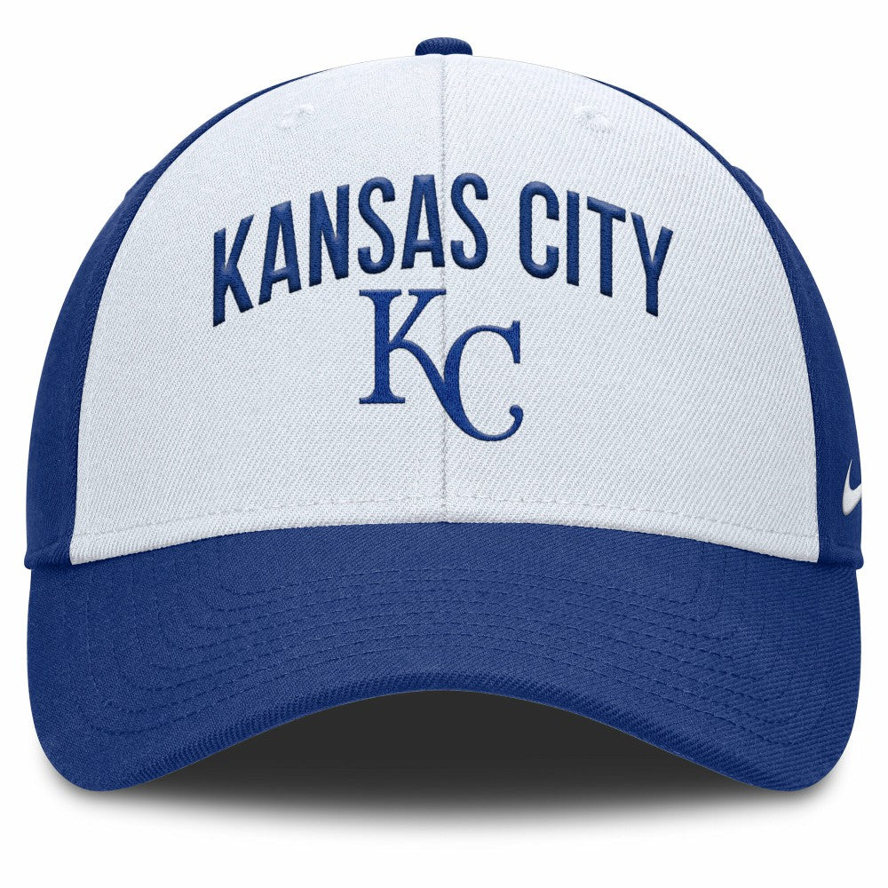Kansas City Royals Nike Club Performance Adjustable Hat - White/Royal - Nike Discount