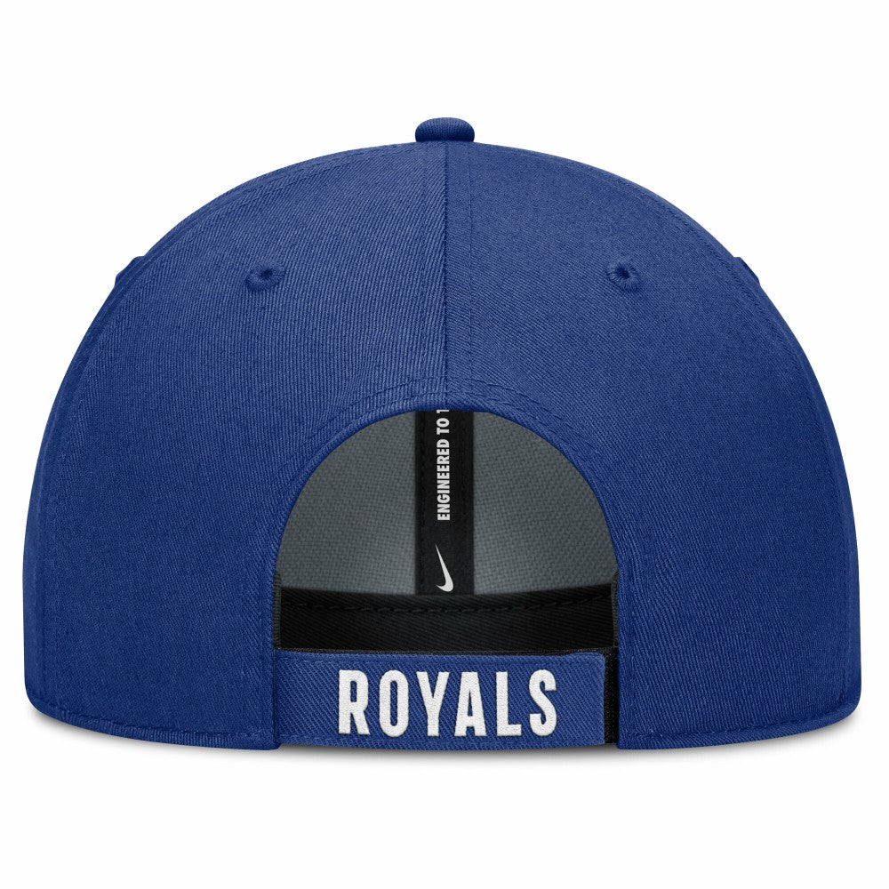 Kansas City Royals Nike Club Performance Adjustable Hat - White/Royal - Nike Discount