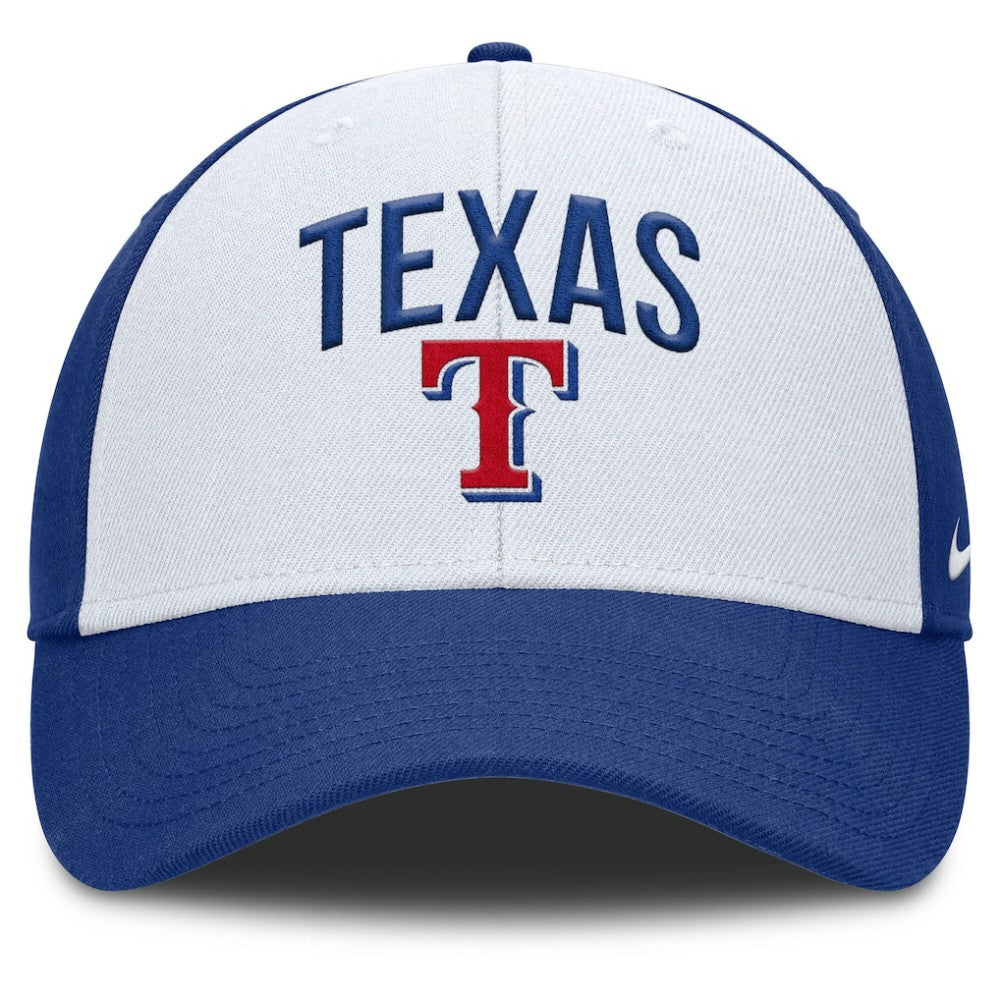 Texas Rangers Nike Club Performance Adjustable Hat - White/Royal - Nike Discount