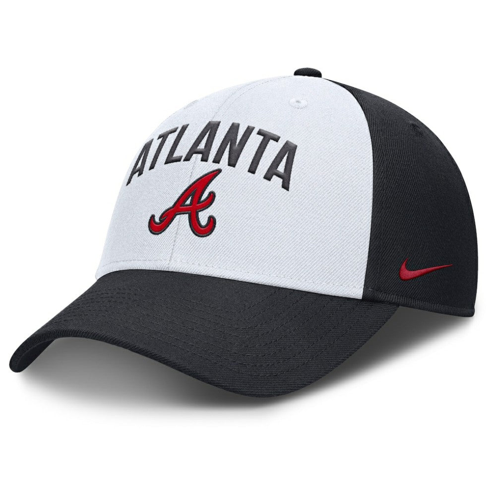 Atlanta Braves Nike Club Performance Adjustable Hat - White/Navy - Nike Discount