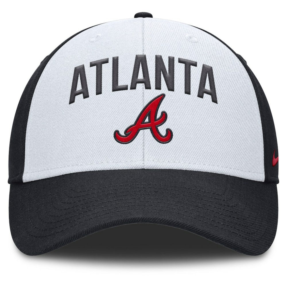 Atlanta Braves Nike Club Performance Adjustable Hat - White/Navy - Nike Discount
