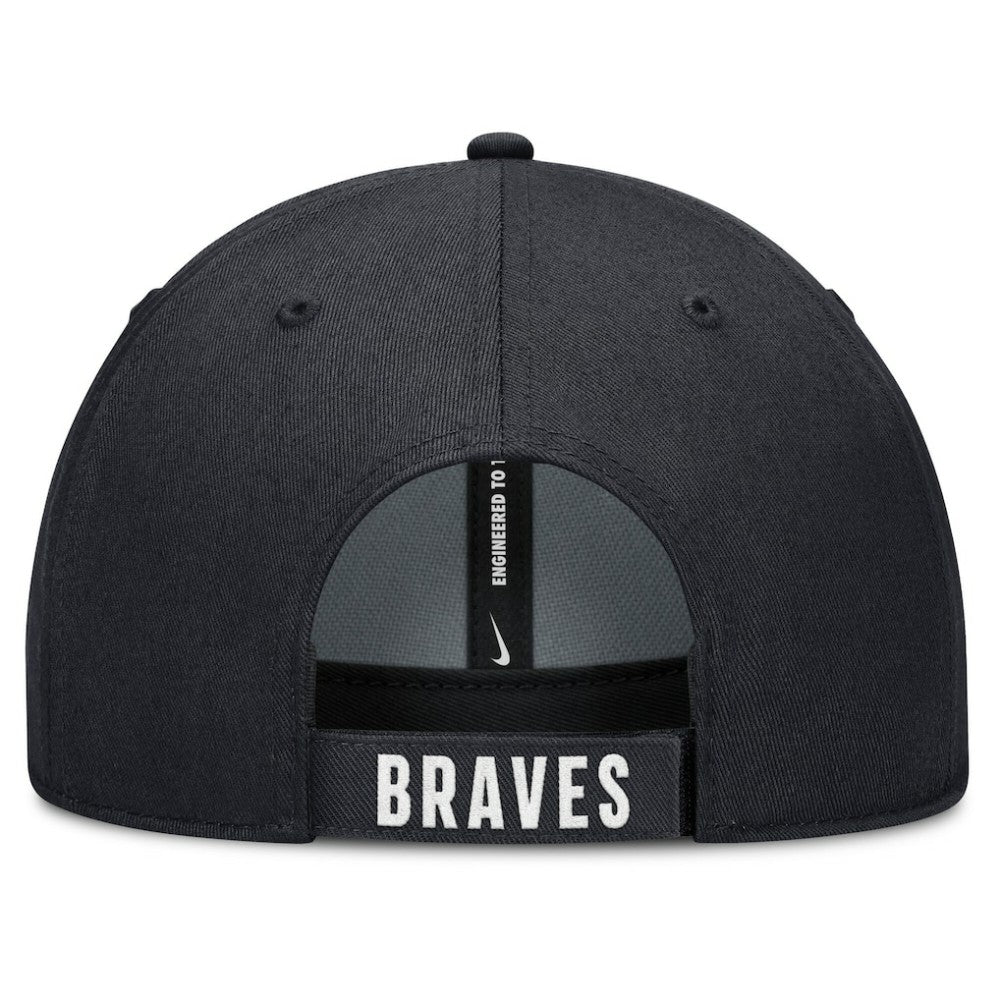 Atlanta Braves Nike Club Performance Adjustable Hat - White/Navy - Nike Discount