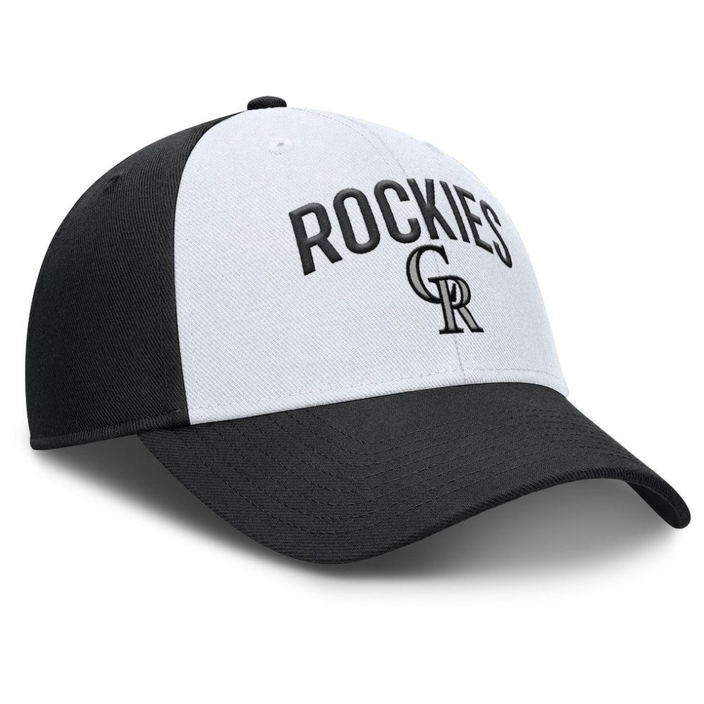 Colorado Rockies Nike Club Performance Adjustable Hat - White/Black - Nike Sale