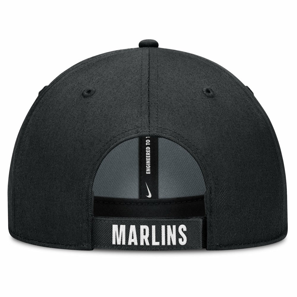 Miami Marlins Nike Club Performance Adjustable Hat - White/Black - Nike on Sale