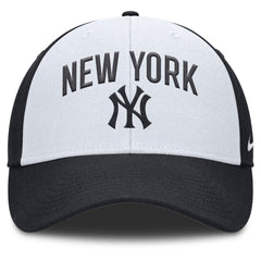 New York Yankees Nike Club Performance Adjustable Hat - White/Navy - Nike Discount