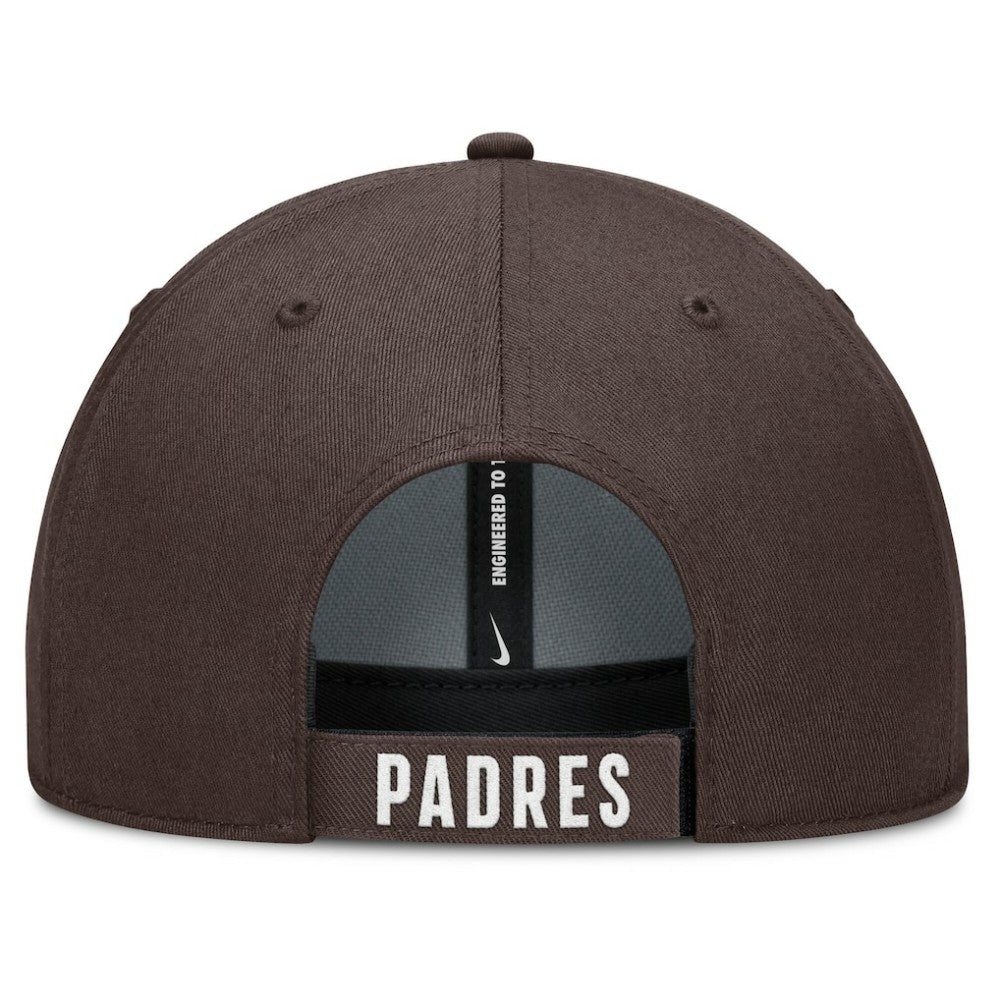 San Diego Padres Nike Club Performance Adjustable Hat - White/Brown - Nike Discount