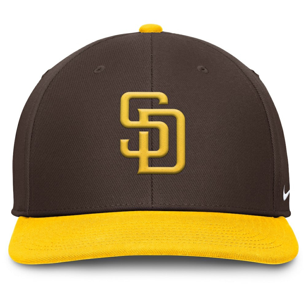 San Diego Padres Nike Pro Performance Snapback Hat - Brown/Gold - Nike Discount