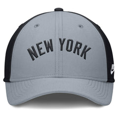 New York Yankees Nike Rise Swoosh Performance Flex Hat - Gray/Navy - Nike Lifestyle