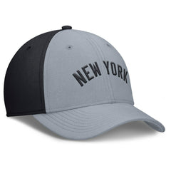 New York Yankees Nike Rise Swoosh Performance Flex Hat - Gray/Navy - Nike Lifestyle