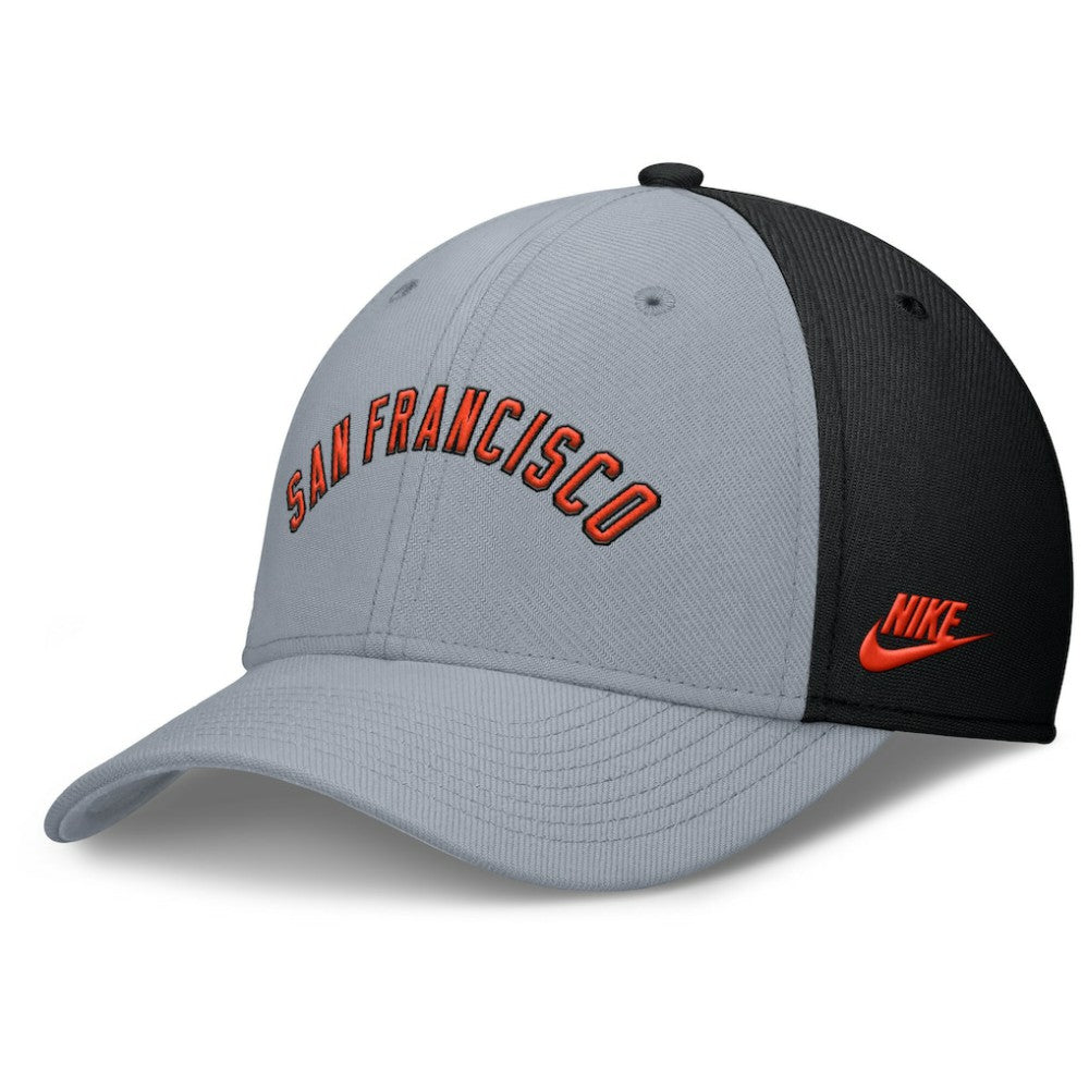 San Francisco Giants Nike Rise Swoosh Performance Flex Hat - Gray/Black - Nike Discount