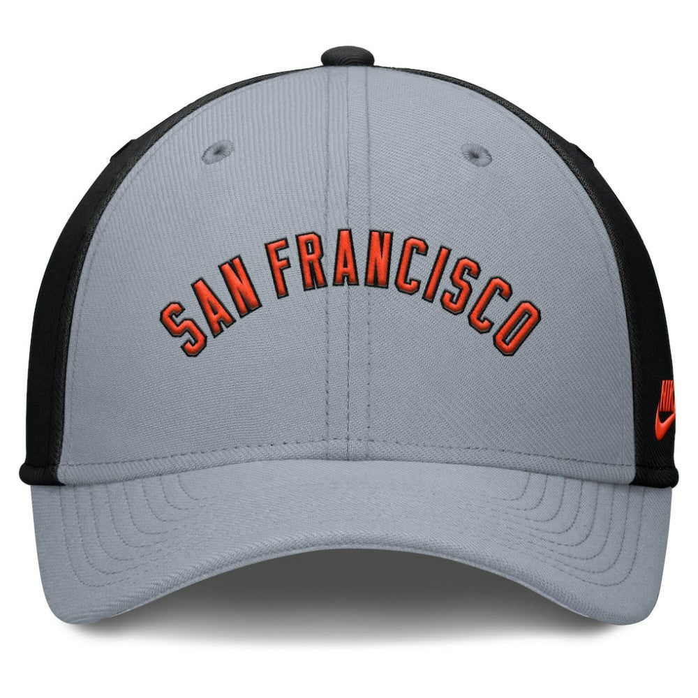 San Francisco Giants Nike Rise Swoosh Performance Flex Hat - Gray/Black - Nike Discount