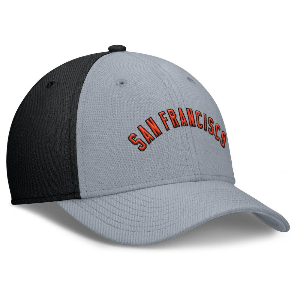 San Francisco Giants Nike Rise Swoosh Performance Flex Hat - Gray/Black - Nike Discount