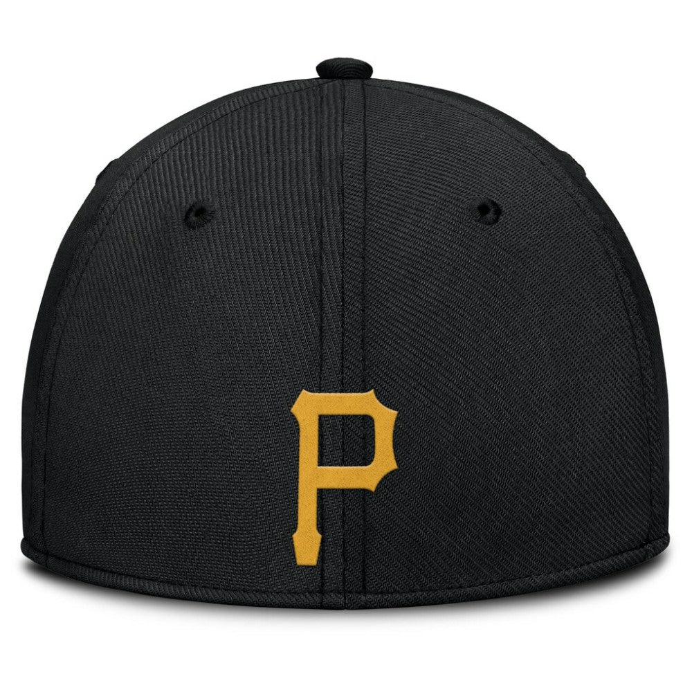Pittsburgh Pirates Nike Rise Swoosh Performance Flex Hat - Gray/Black - Nike Discount
