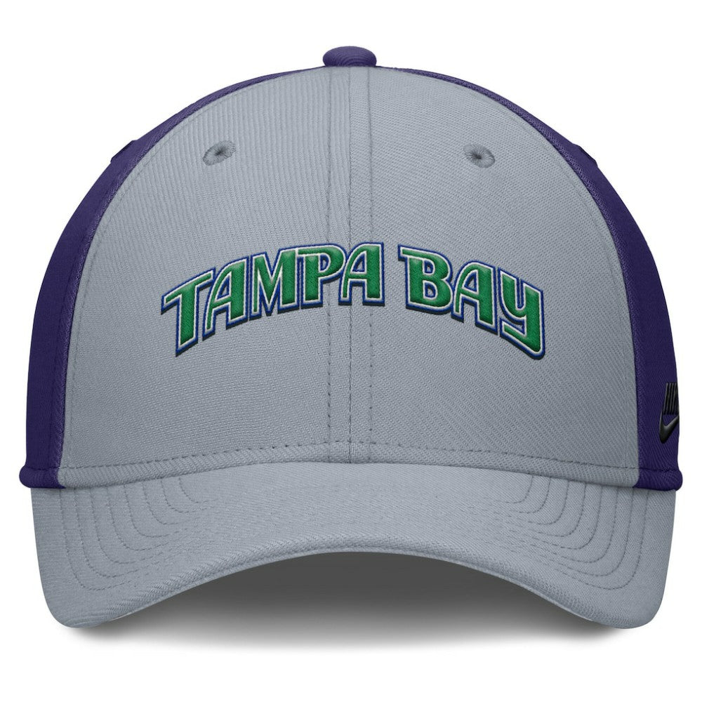 Tampa Bay Rays Nike Rise Swoosh Performance Flex Hat - Gray/Purple - Nike Sale