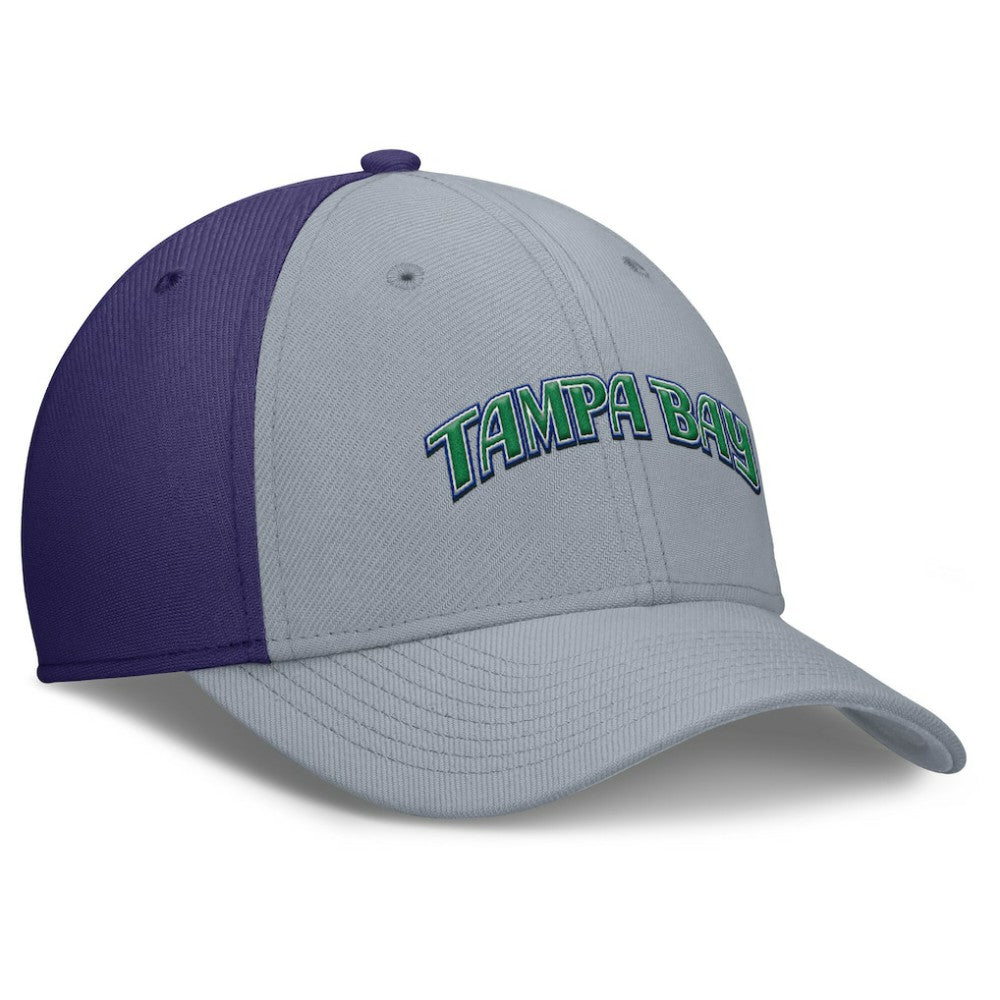 Tampa Bay Rays Nike Rise Swoosh Performance Flex Hat - Gray/Purple - Nike Sale