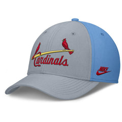St. Louis Cardinals Nike Rise Swoosh Performance Flex Hat - Gray/Light Blue - Nike Discount