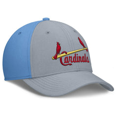St. Louis Cardinals Nike Rise Swoosh Performance Flex Hat - Gray/Light Blue - Nike Discount