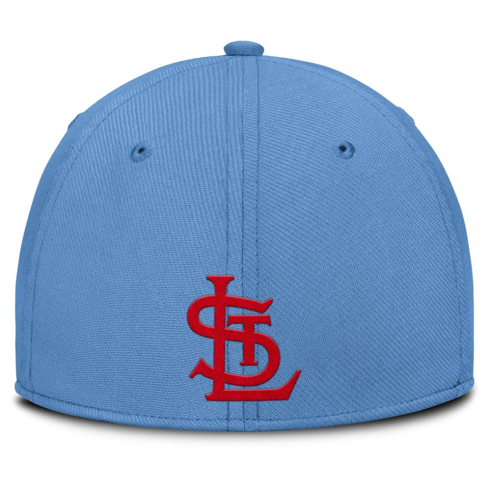 St. Louis Cardinals Nike Rise Swoosh Performance Flex Hat - Gray/Light Blue - Nike Discount