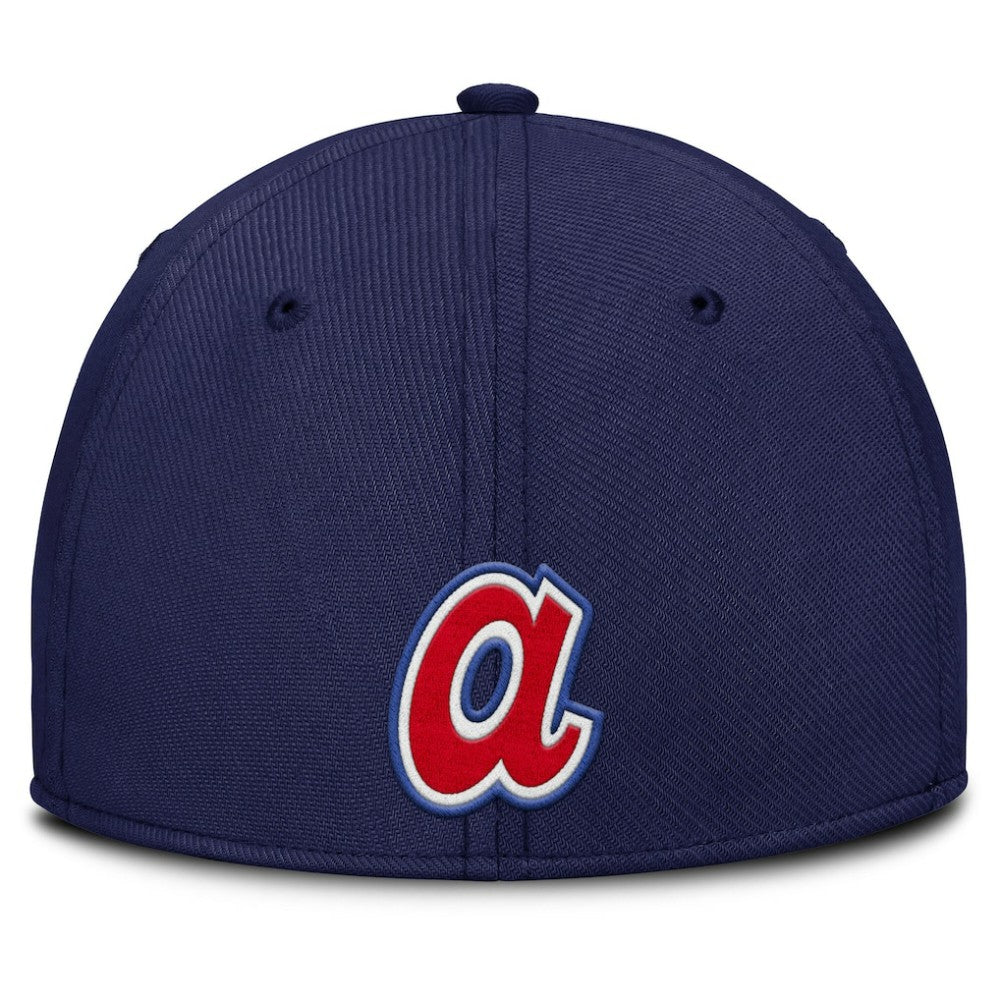 Atlanta Braves Nike Rise Swoosh Performance Flex Hat - Gray/Navy - Nike Sale