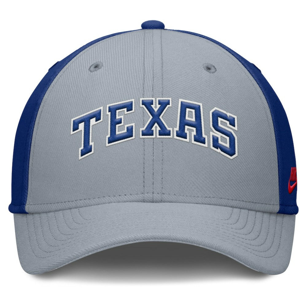 Texas Rangers Nike Rise Swoosh Performance Flex Hat - Gray/Royal - Nike Online