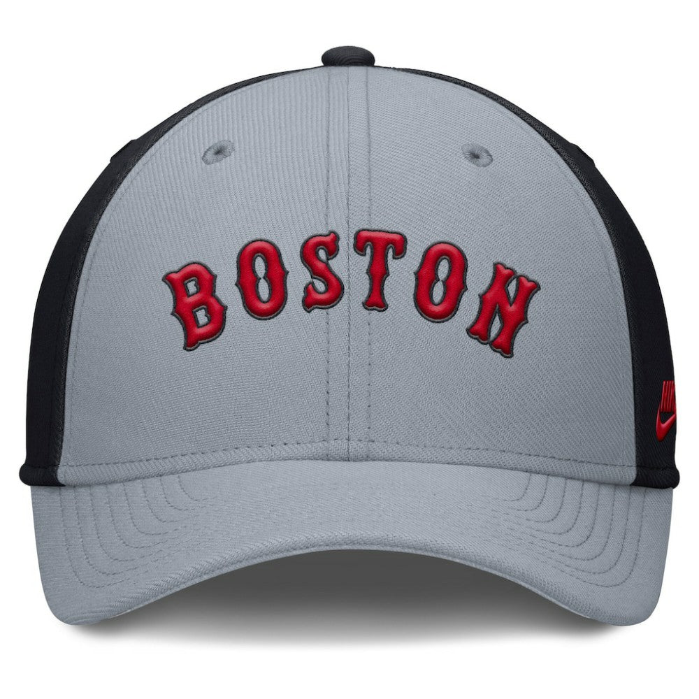 Boston Red Sox Nike Rise Swoosh Performance Flex Hat - Gray/Navy - Nike Online