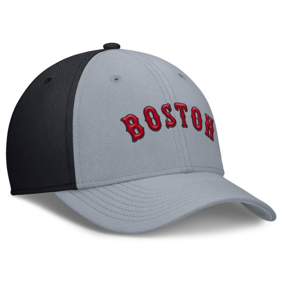 Boston Red Sox Nike Rise Swoosh Performance Flex Hat - Gray/Navy - Nike Online