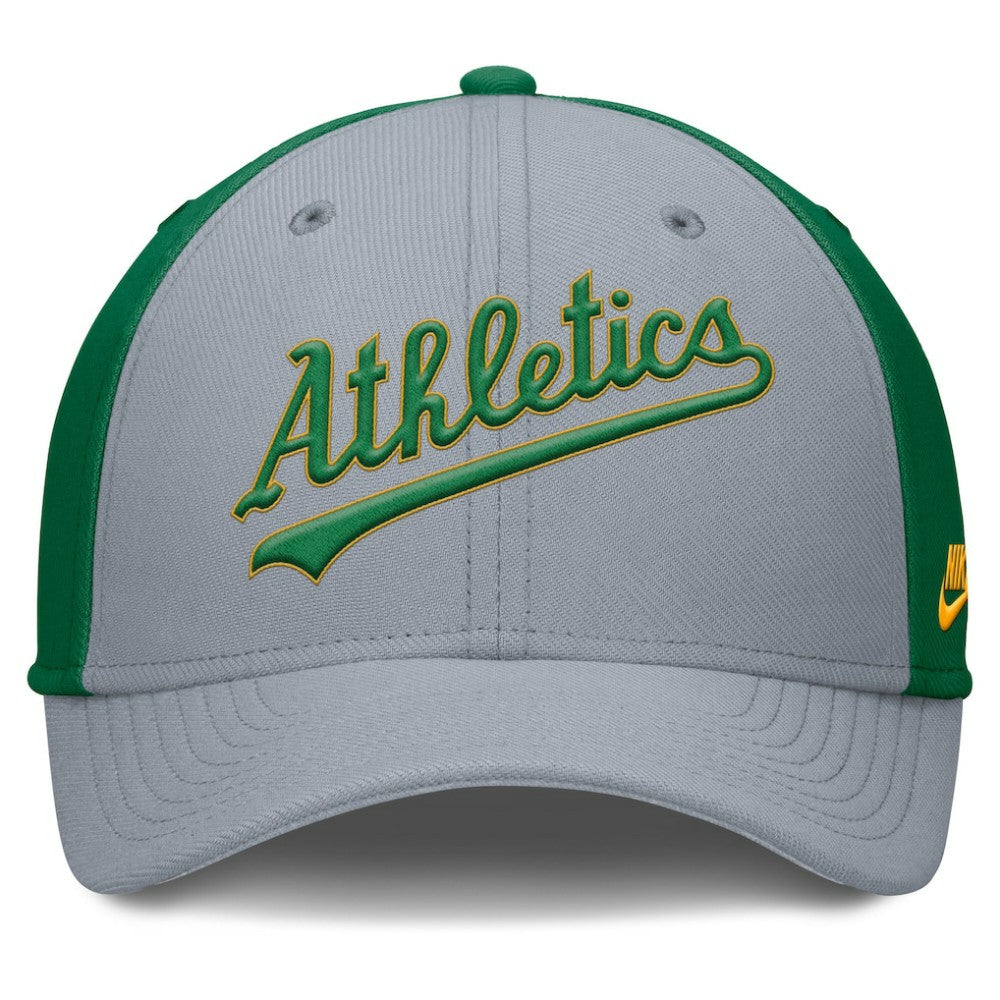 Athletics Nike Rise Swoosh Performance Flex Hat - Gray/Green - Nike Sale
