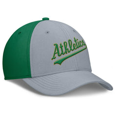 Athletics Nike Rise Swoosh Performance Flex Hat - Gray/Green - Nike Sale