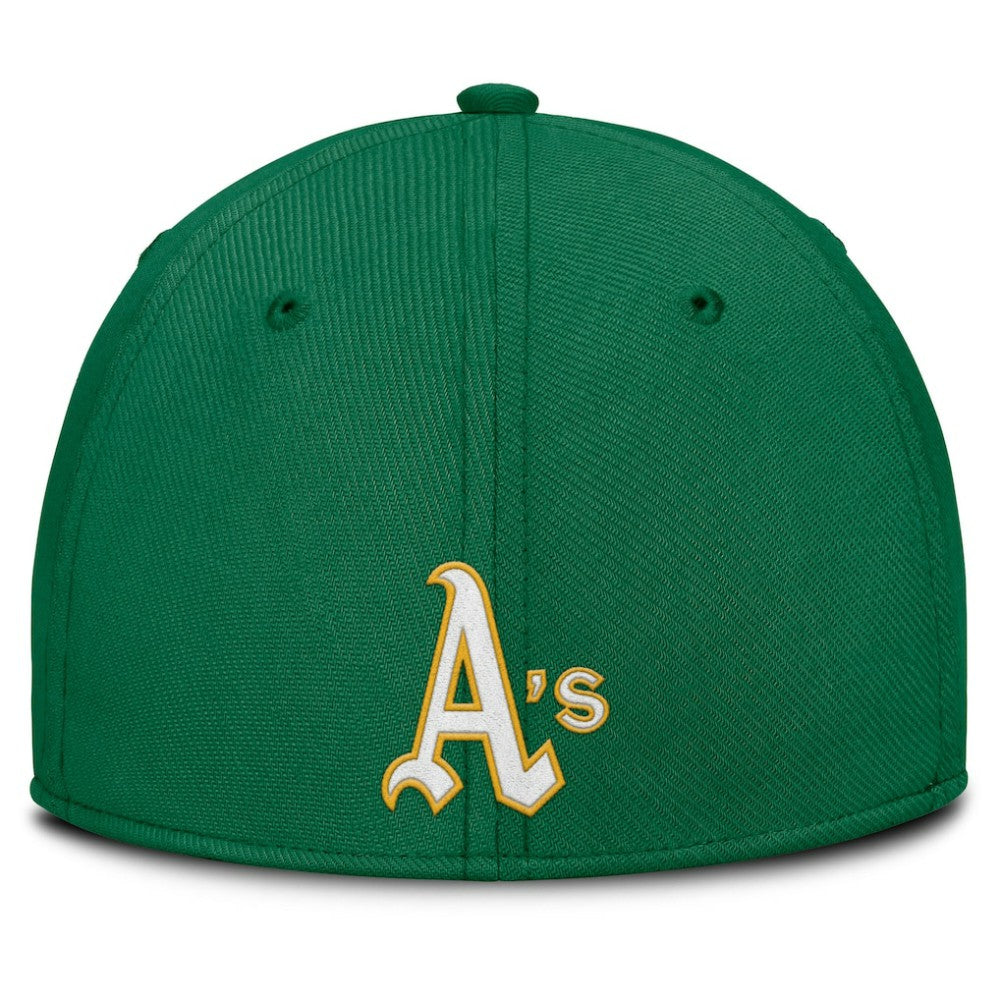 Athletics Nike Rise Swoosh Performance Flex Hat - Gray/Green - Nike Sale