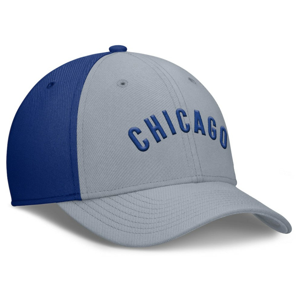 Chicago Cubs Nike Rise Swoosh Performance Flex Hat - Gray/Royal - Nike Online
