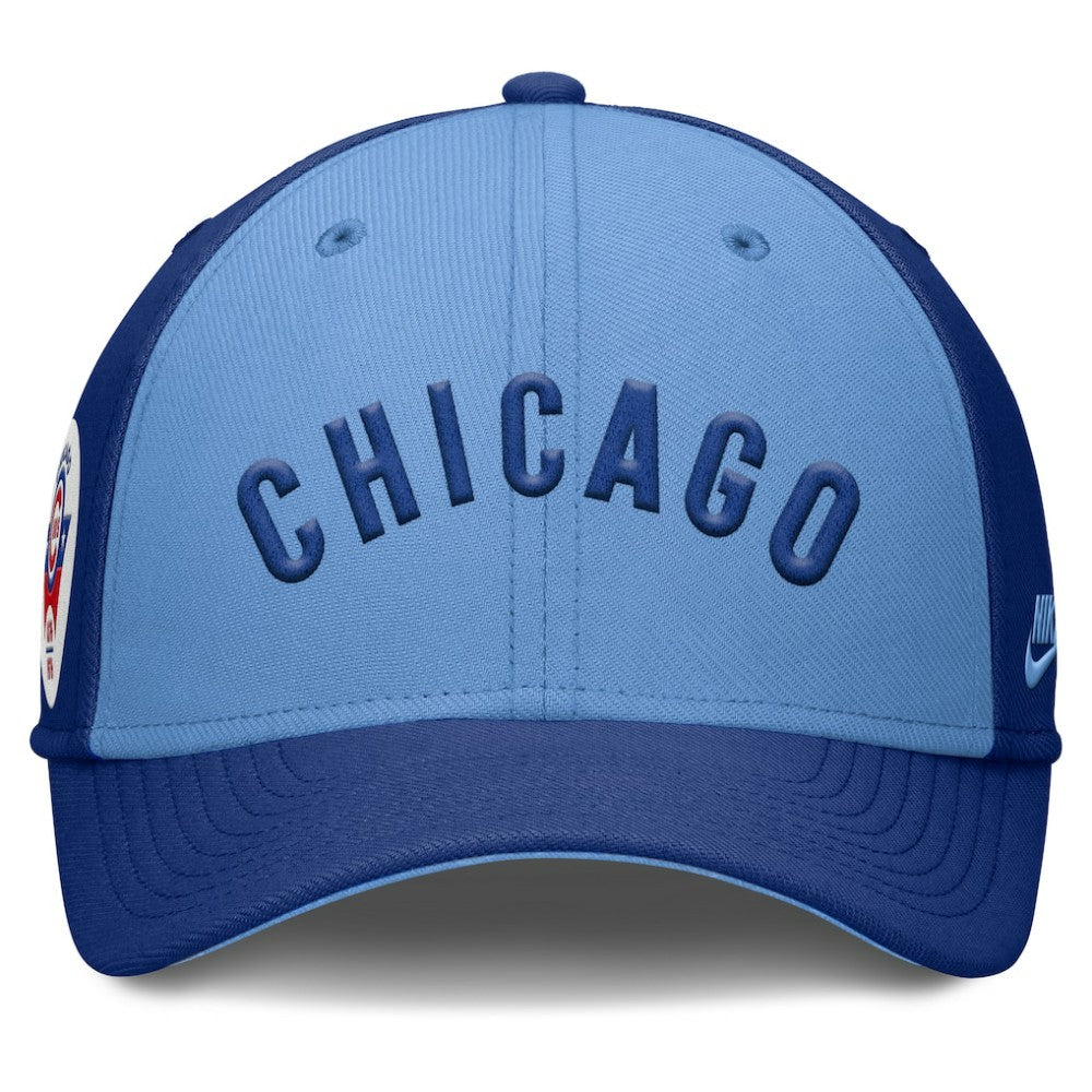 Chicago Cubs Nike Rise Swoosh Performance Flex Hat - Royal/Light Blue - Nike on Sale