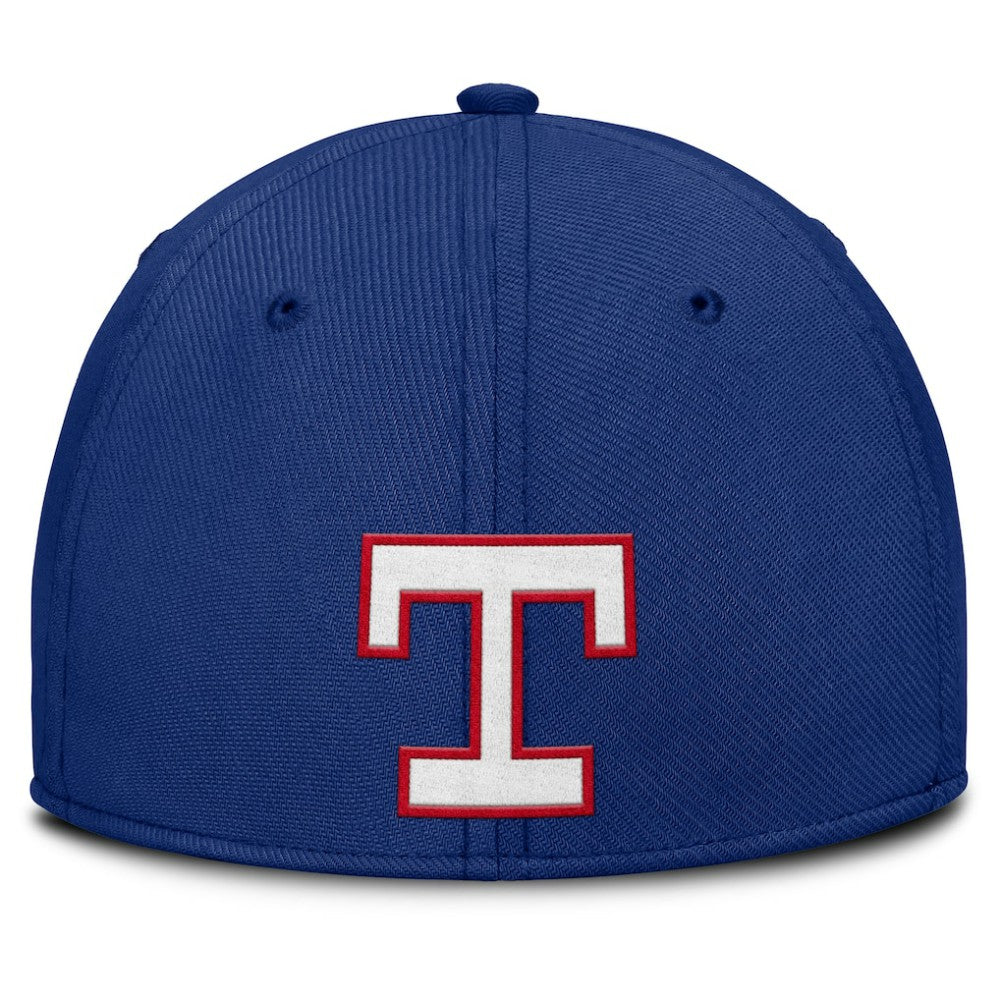Texas Rangers Nike Rise Swoosh Performance Flex Hat - Royal/Red - Nike Lifestyle