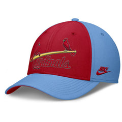 St. Louis Cardinals Nike Rise Swoosh Performance Flex Hat - Light Blue/Red - Nike Online
