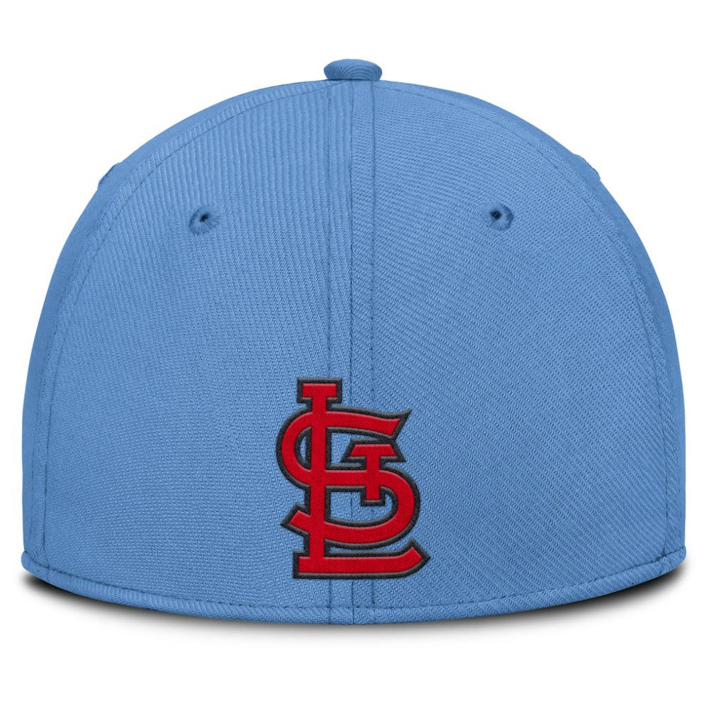 St. Louis Cardinals Nike Rise Swoosh Performance Flex Hat - Light Blue/Red - Nike Online