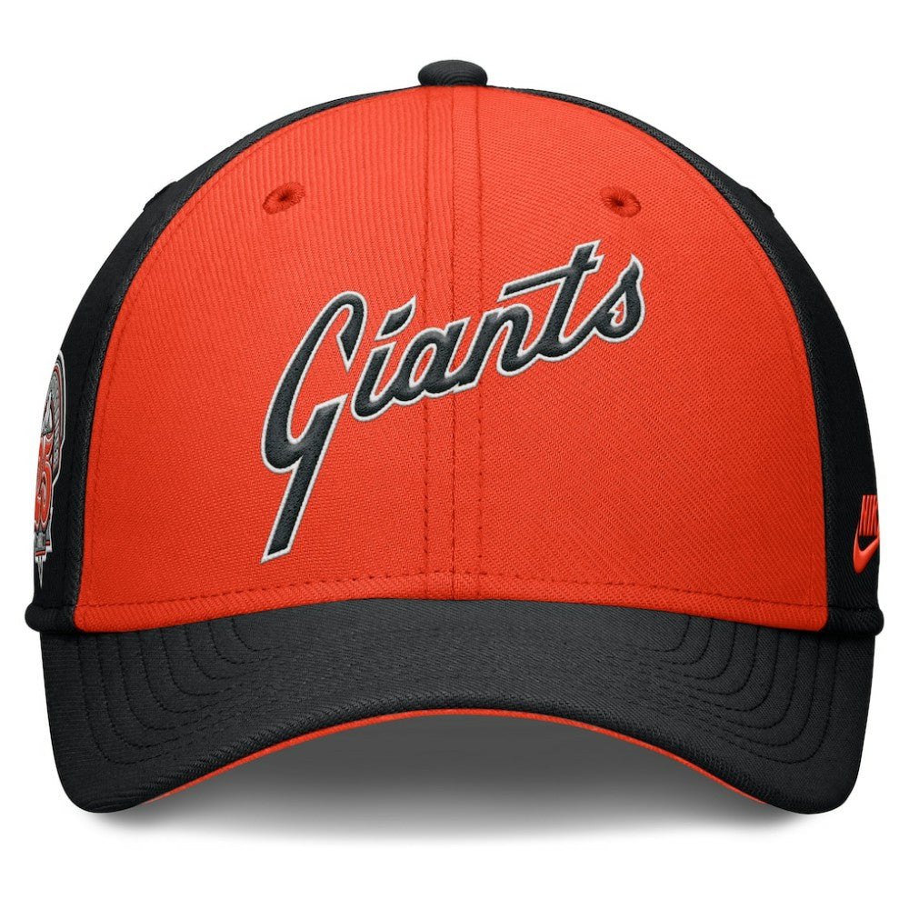 San Francisco Giants Nike Rise Swoosh Performance Flex Hat - Black/Orange - Nike Lifestyle