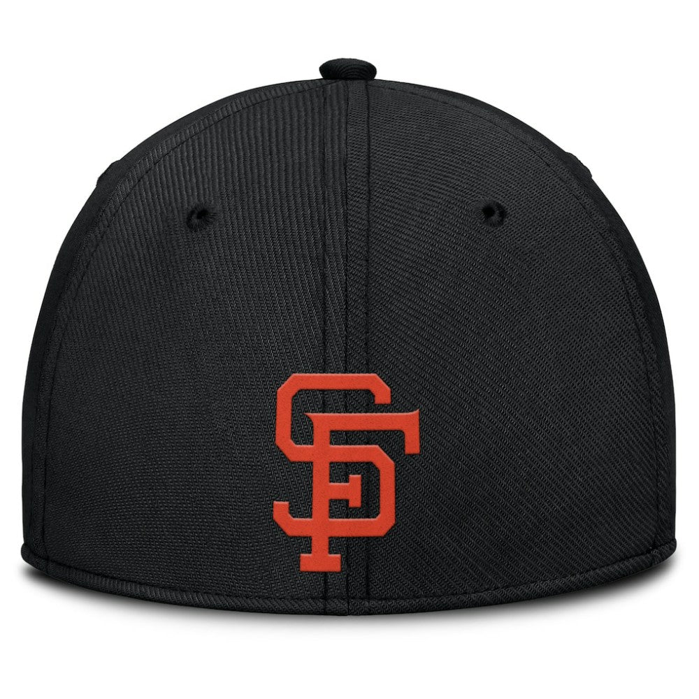 San Francisco Giants Nike Rise Swoosh Performance Flex Hat - Black/Orange - Nike Lifestyle