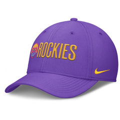 Colorado Rockies Nike 2025 City Connect Rise Swoosh Performance Flex Hat - Purple - Nike on Sale
