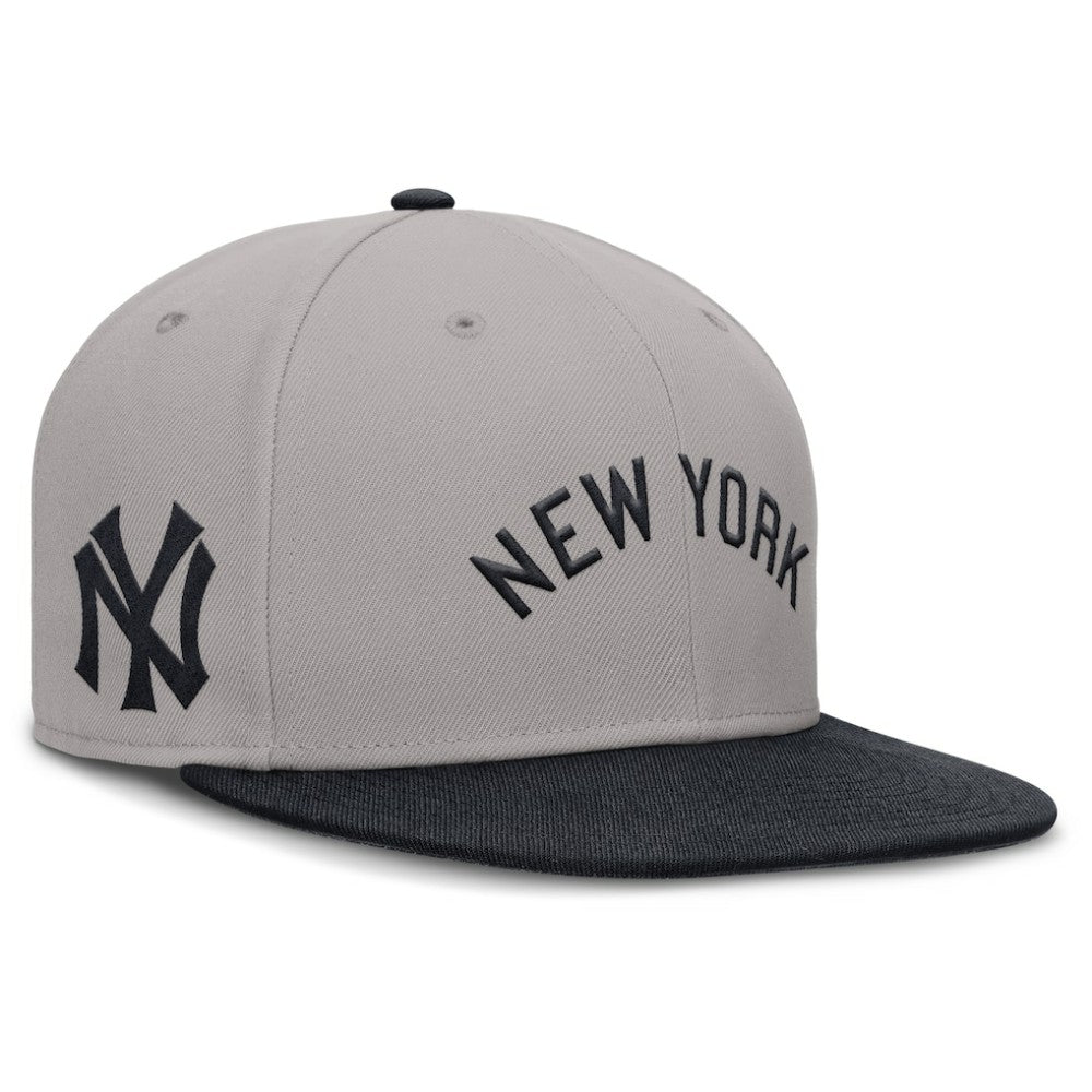 New York Yankees Nike Cooperstown Two-Tone Dri-FIT Round Bill True Fitted Hat - Gray - Nike Online