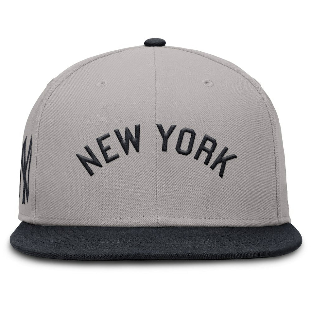 New York Yankees Nike Cooperstown Two-Tone Dri-FIT Round Bill True Fitted Hat - Gray - Nike Online
