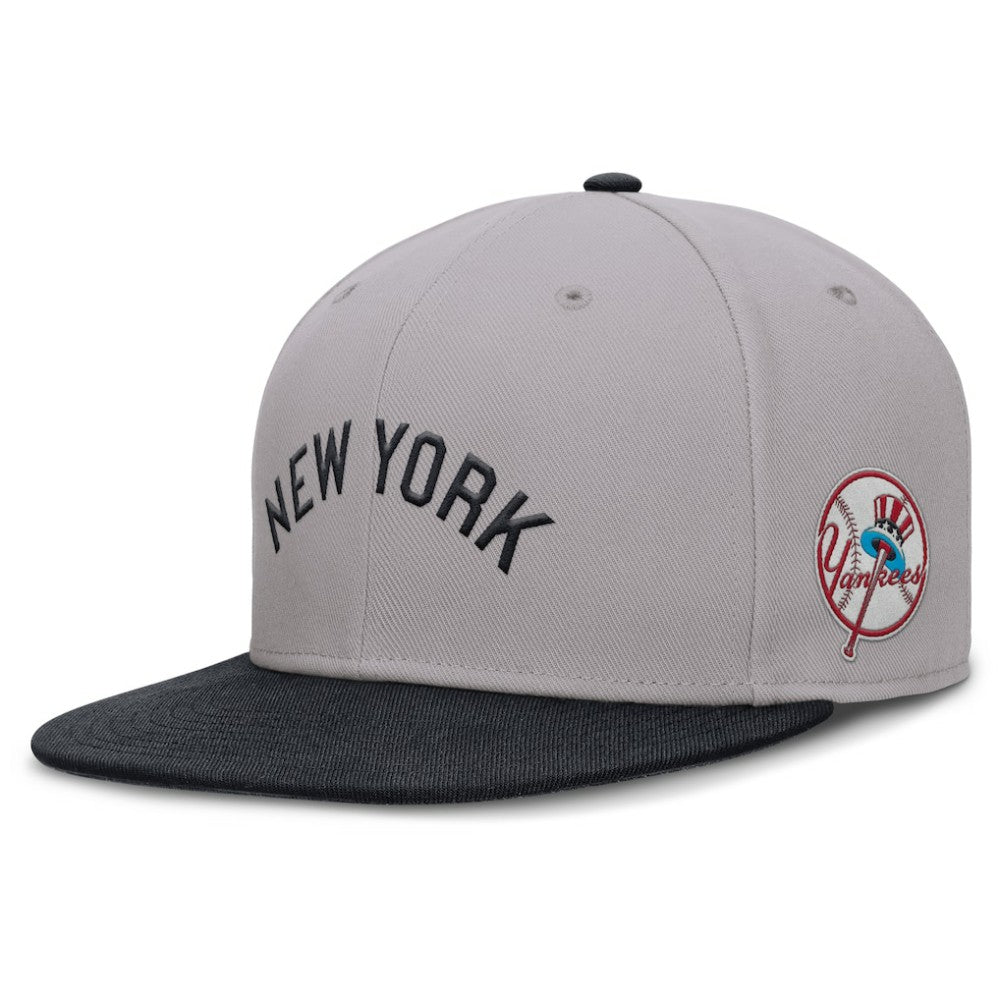 New York Yankees Nike Cooperstown Two-Tone Dri-FIT Round Bill True Fitted Hat - Gray - Nike Online