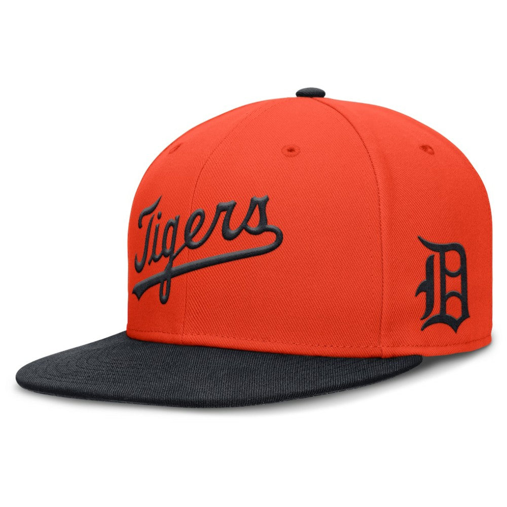 Detroit Tigers Nike Cooperstown Two-Tone Dri-FIT Round Bill True Fitted Hat - Orange - Nike Online