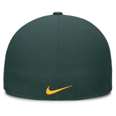 Athletics Nike Wordmark Dri-FIT Round Bill True Fitted Hat - Green - Nike Lifestyle