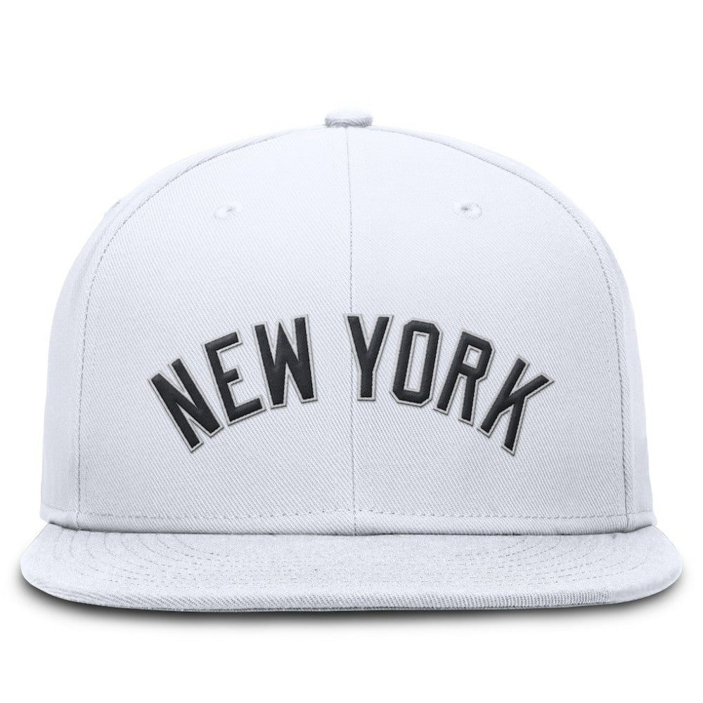 New York Yankees Nike Wordmark Dri-FIT Round Bill True Fitted Hat - White - Nike Sale