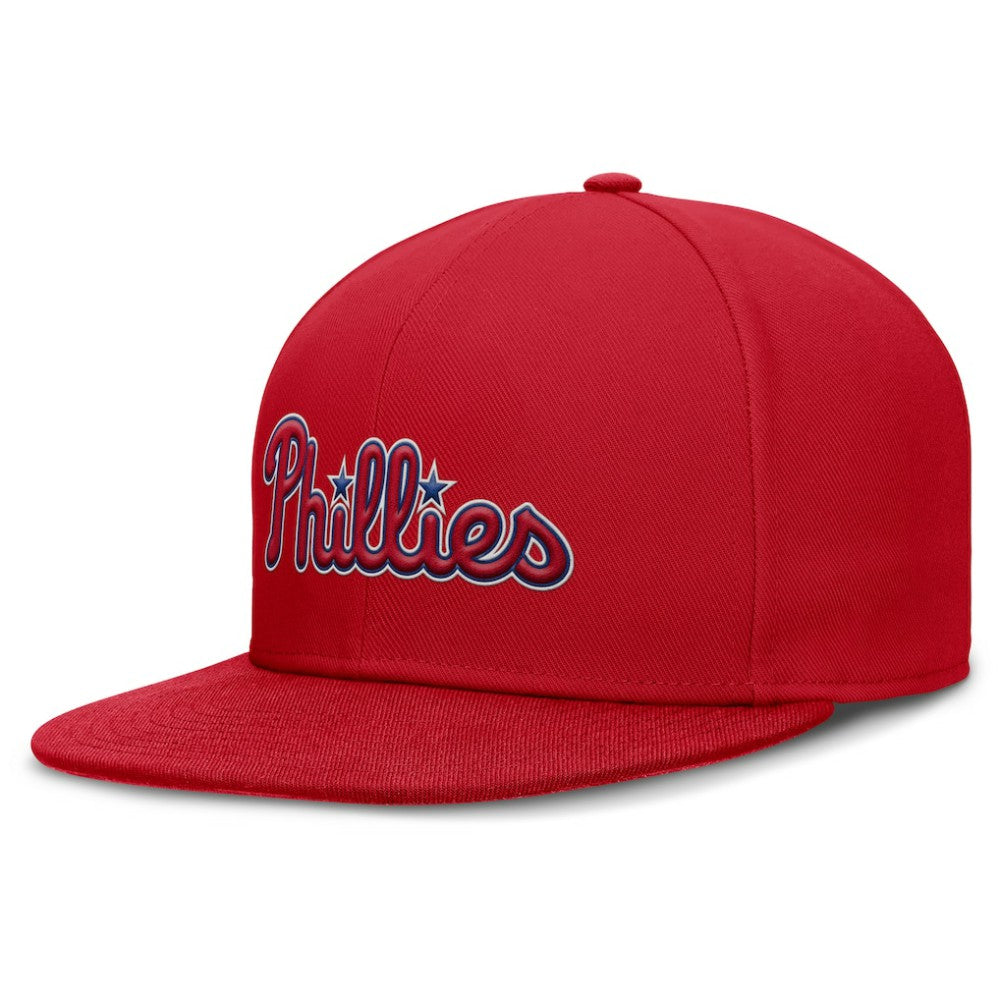 Philadelphia Phillies Nike Wordmark Dri-FIT Round Bill True Fitted Hat - Red - Nike Online