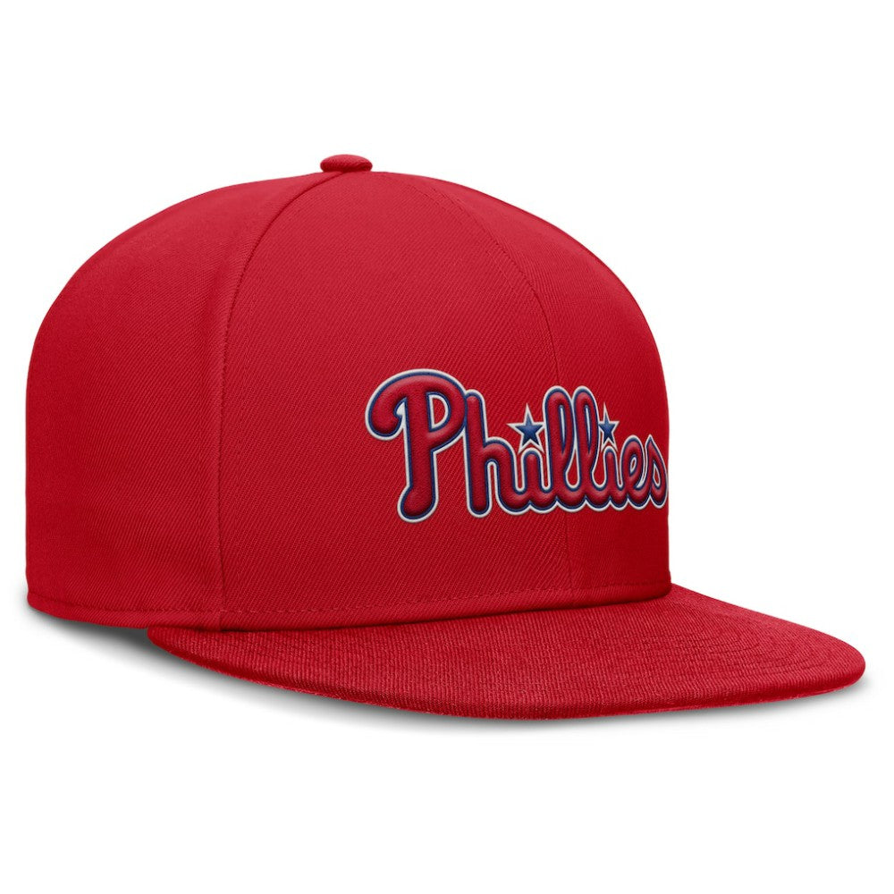 Philadelphia Phillies Nike Wordmark Dri-FIT Round Bill True Fitted Hat - Red - Nike Online